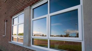 St Benedicts College white uPVC casement windows