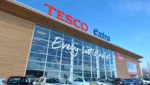 Tesco Supermarket window wall